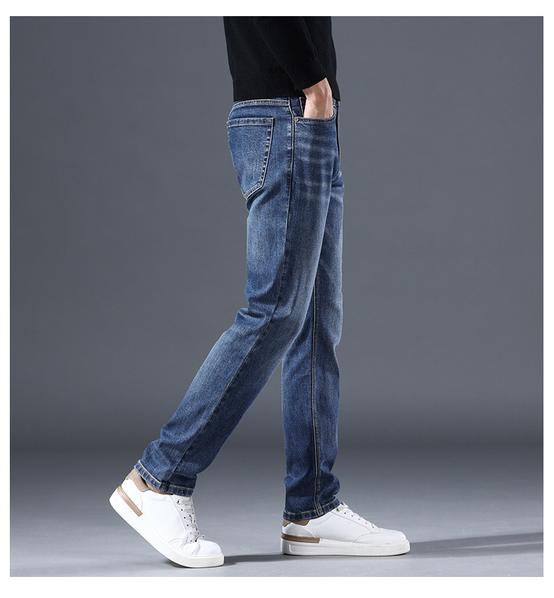 修身直筒牛仔裤男2025新款高端有弹性男士长裤春秋季休闲潮流裤子详情23