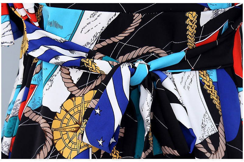 夏季套装女式潮流时尚连衣裙短裤两件套碎花雪纺显瘦遮肉薄款套装详情25