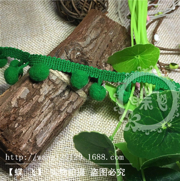 35个色现货供应1.3cm中直角毛球花边服装辅料三角球DIY手工花边辅料毛球详情41