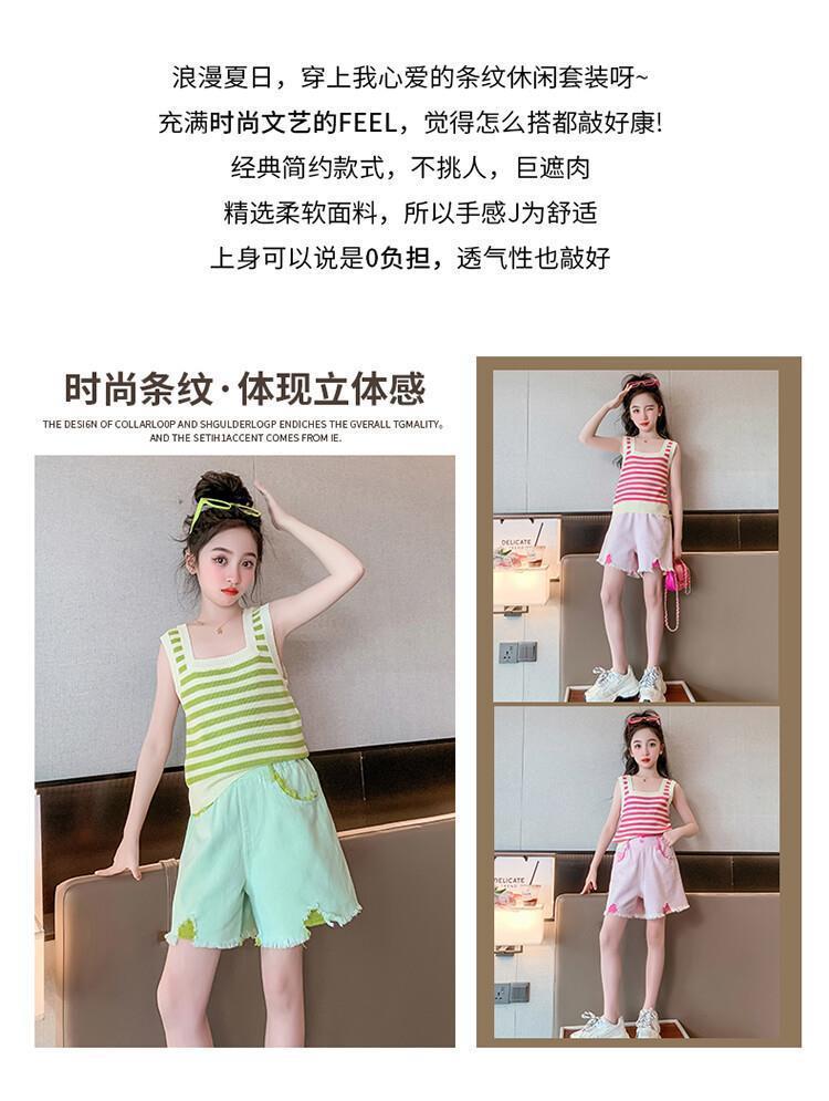 女童毛边洋气牛仔裤儿童夏装短裤时髦炸街宽松爆款潮裤新款童装详情25