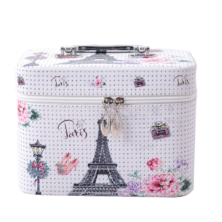 韩国多功能埃菲尔铁塔三件套化妆箱便携化妆包防水旅行收纳包详情23