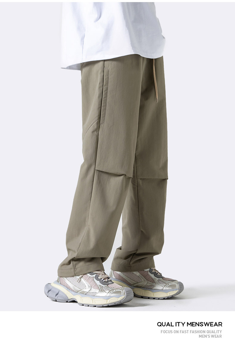 美式降落伞兵裤子男士秋季新款ins潮牌直筒长裤多巴胺宽松休闲裤详情13