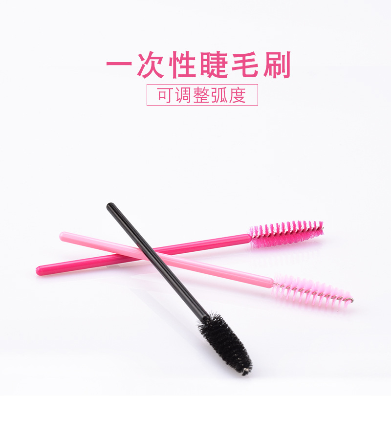 Factory direct sales of disposable false eyelash brushes, eyebrow brushes, spiral eyelash brushes and nylon eyelash curling combs pic 1