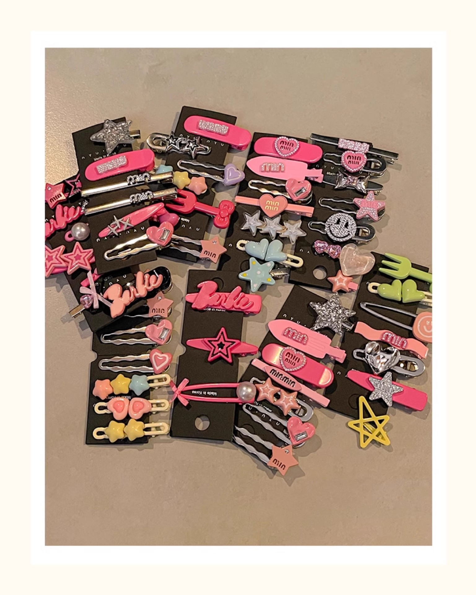 甜酷辣妹y2k星星发夹女ins轻奢侧边夹鸭嘴夹简约百搭碎发发卡头饰详情37