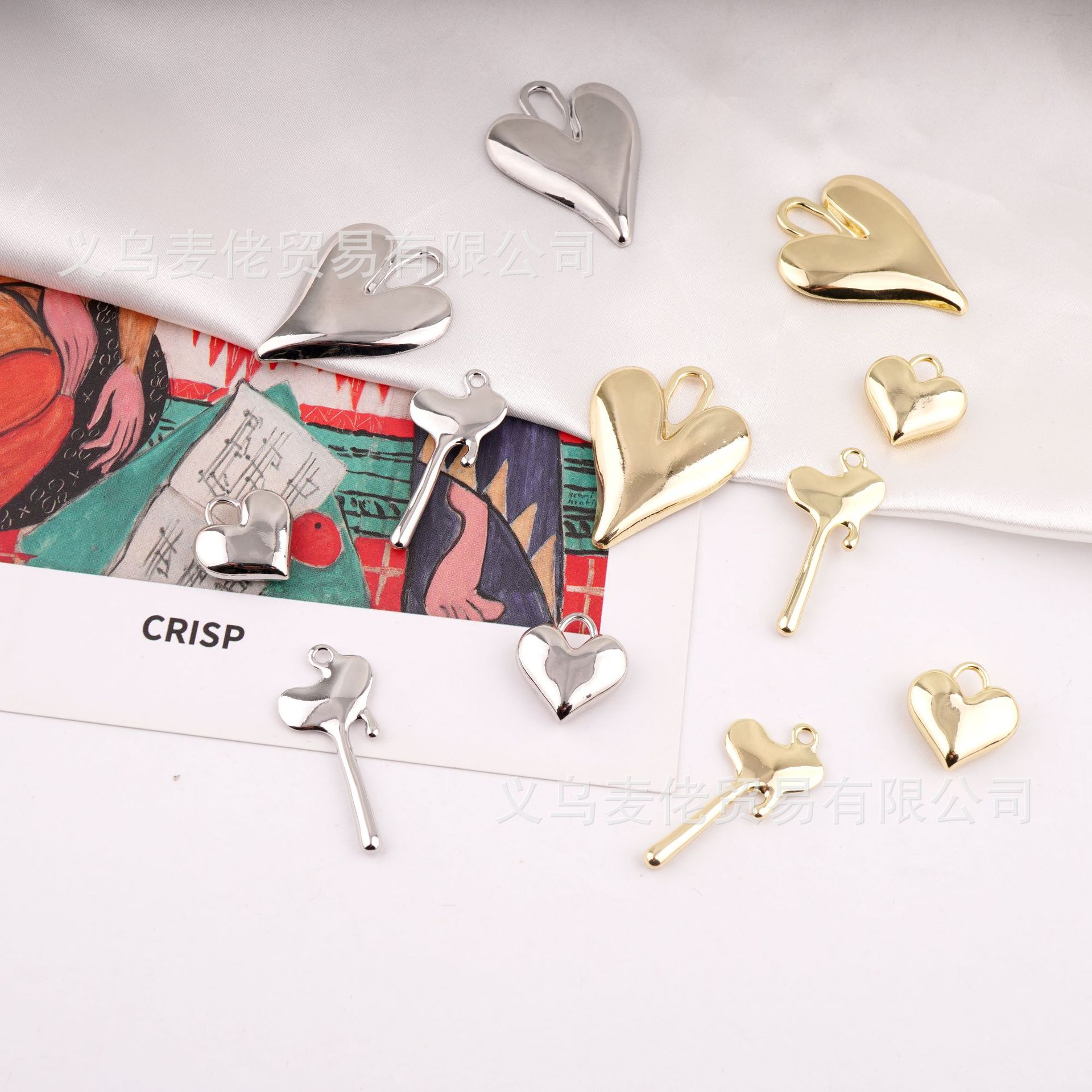 Panjia micro-inlaid zircon dog tag pendant accessories, copper gold-plated jewelry, fashionable and simple design pic 1