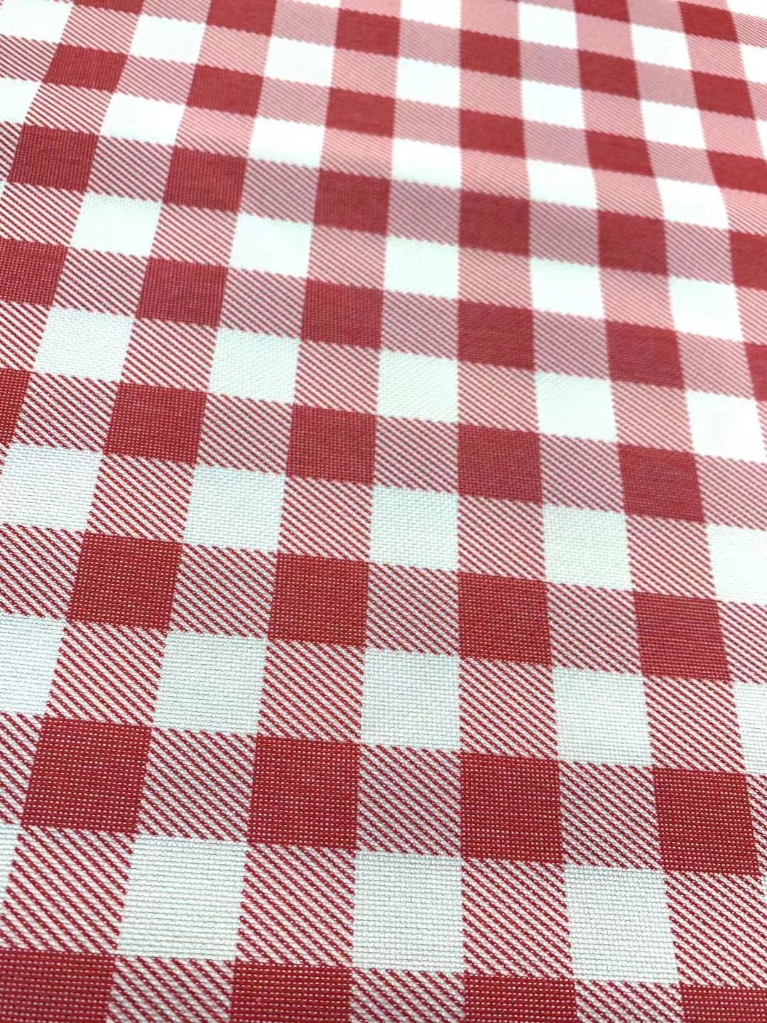 600D printed fabric, popular checkered white and red checkered picnic mat, popular checkered printed tablecloth, Oxford fabric pic 5