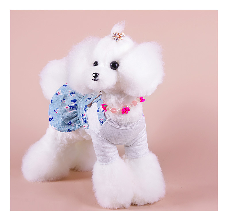 Cute and playful princess-style dog dress, thin, breathable and comfortable pet carrier dress for spring and summer pic 15