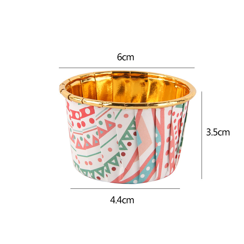 单面金铝箔卷口杯烘焙卷口杯卷边淋膜杯蛋糕纸杯大/中/小号马芬杯详情6