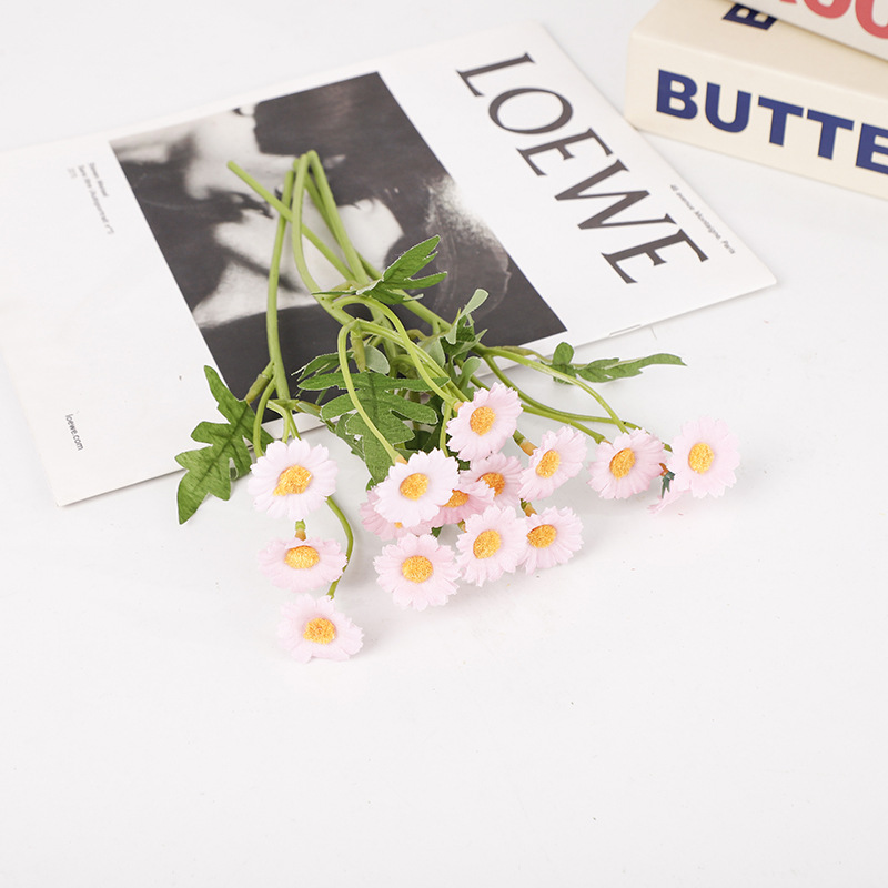 新款11头仿真小雏菊ins网红小清新雏菊仿真花假花 家居桌面装饰仿详情8