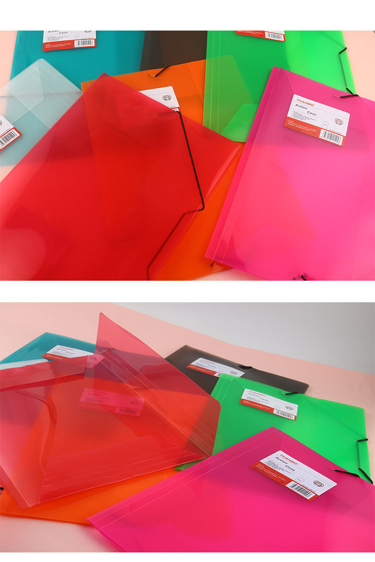 Customized elastic band folders, PP folders, rope bundles, multi-color office folders, and office storage supplies from the manufacturer pic 7