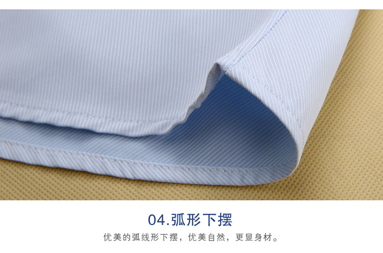 2023新款女士白领工装白衬衫刺绣logo 长袖女装职业工作衬衣绣花详情42