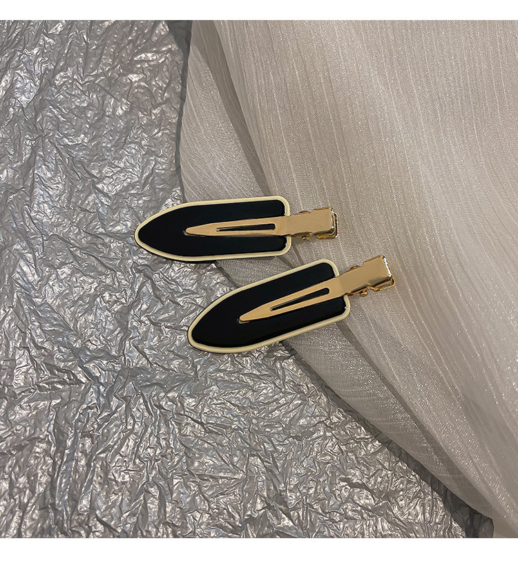 High-end style hair clips for women, summer bangs clips, duckbill clips, internet-famous seamless hair clips, side checkerboard clips, headwear pic 19