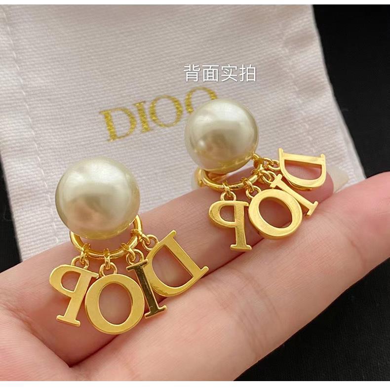 D迪家新款字母流苏耳环女金色前后珍珠CD耳钉高级感项链手链耳饰详情7