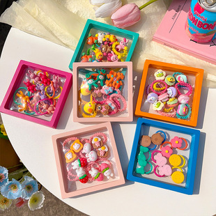 韩国女童糖果色毛巾圈儿童发饰批发可爱发绳发圈女小号橡皮筋头绳详情15