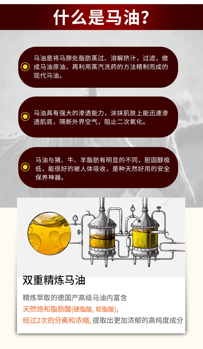 Wholesale autumn and winter horse oil moisturizing chapping cream, anti-cracking cream, heel dry cracking repair hand cream pic 5