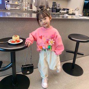 女童春装牛仔裤春秋款儿童春季喇叭裤2024新款女宝宝春款休闲裤子详情7