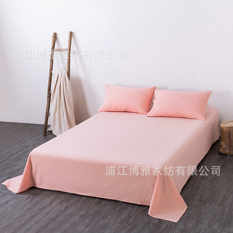 Boya Home Textiles Japanese-style Muji pure cotton bed sheets and bed covers 100% pure cotton bed covers wholesale single student dormitory bedding pic 10