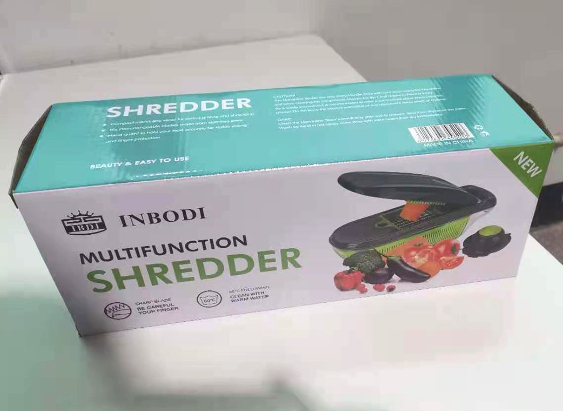 INBODI vegetable cutter with 8 blades and multiple functions, available for cutting potatoes, shredded radishes and potato slices. Supplied by the manufacturer pic 3