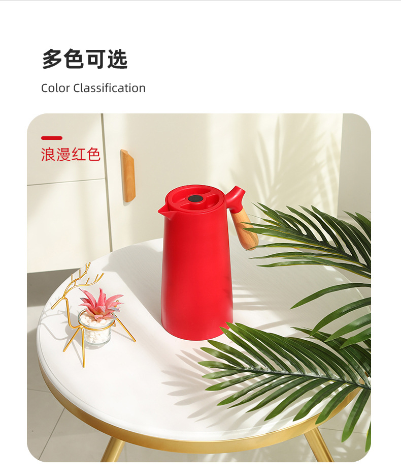 Wholesale cross-border European-style insulated kettles with wooden handles, simple coffee kettles, household fashionable insulated bottles and water kettles as gifts pic 13