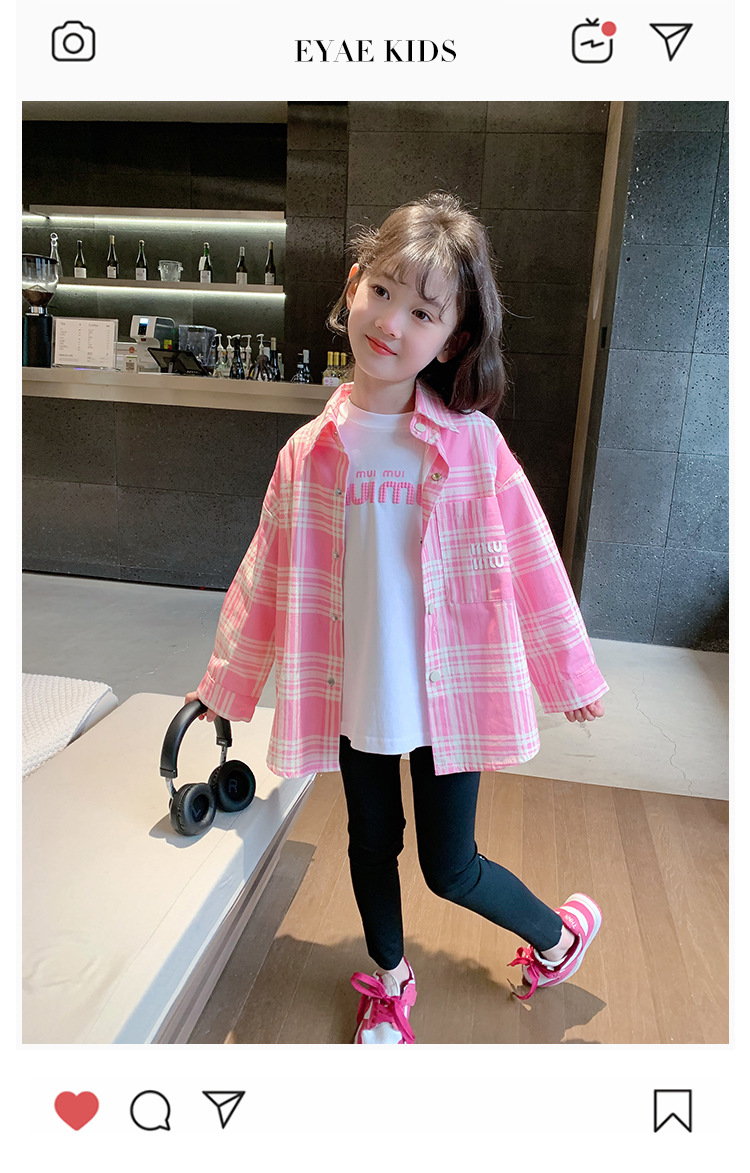 2024春装新款女童衬衣儿童衬衫洋气早春休闲长袖宝宝条纹上衣详情1