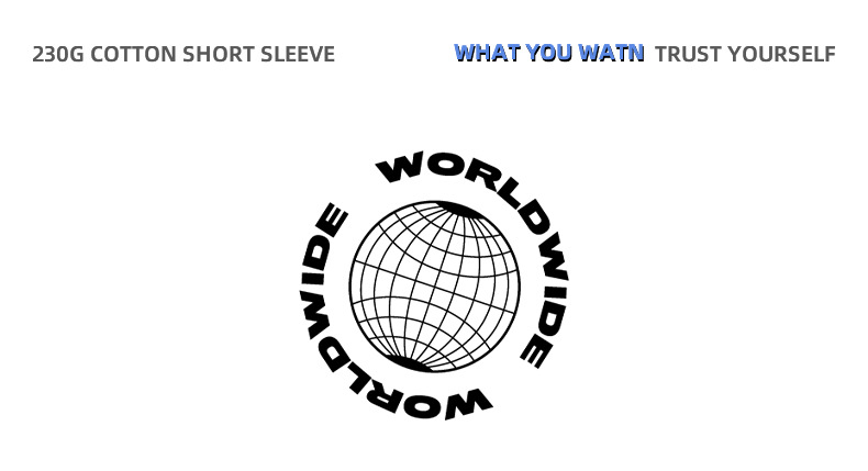 街潮宽松男士夏季印花短袖t恤男潮牌美式230g纯棉休闲半袖体恤衫详情4