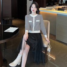 秋冬新款半高领小香风打底裙羊毛连衣裙女内搭针织裙子修身毛衣裙详情15