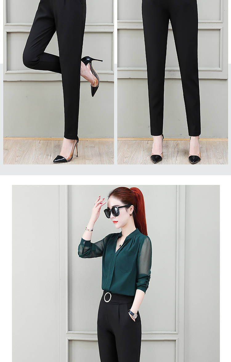 Spring and autumn new high-waisted elastic suit Harem pants, fashionable and stylish plus-size pants, loose and slimming casual pants for women pic 13