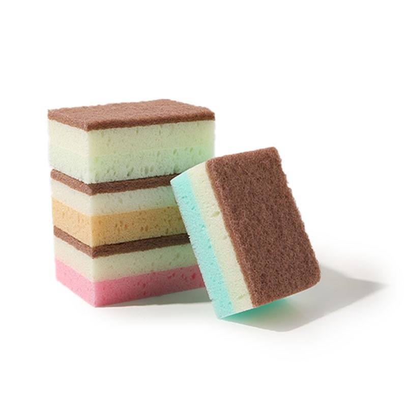 工厂定制各款式洗碗海绵清洁擦 海绵百洁布海绵擦 厨房清洁海绵块详情25
