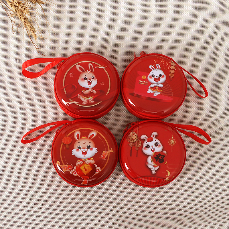 新年春节礼品 幼儿园礼物 儿童可爱创意马口铁迷你零钱包兔年现货详情2