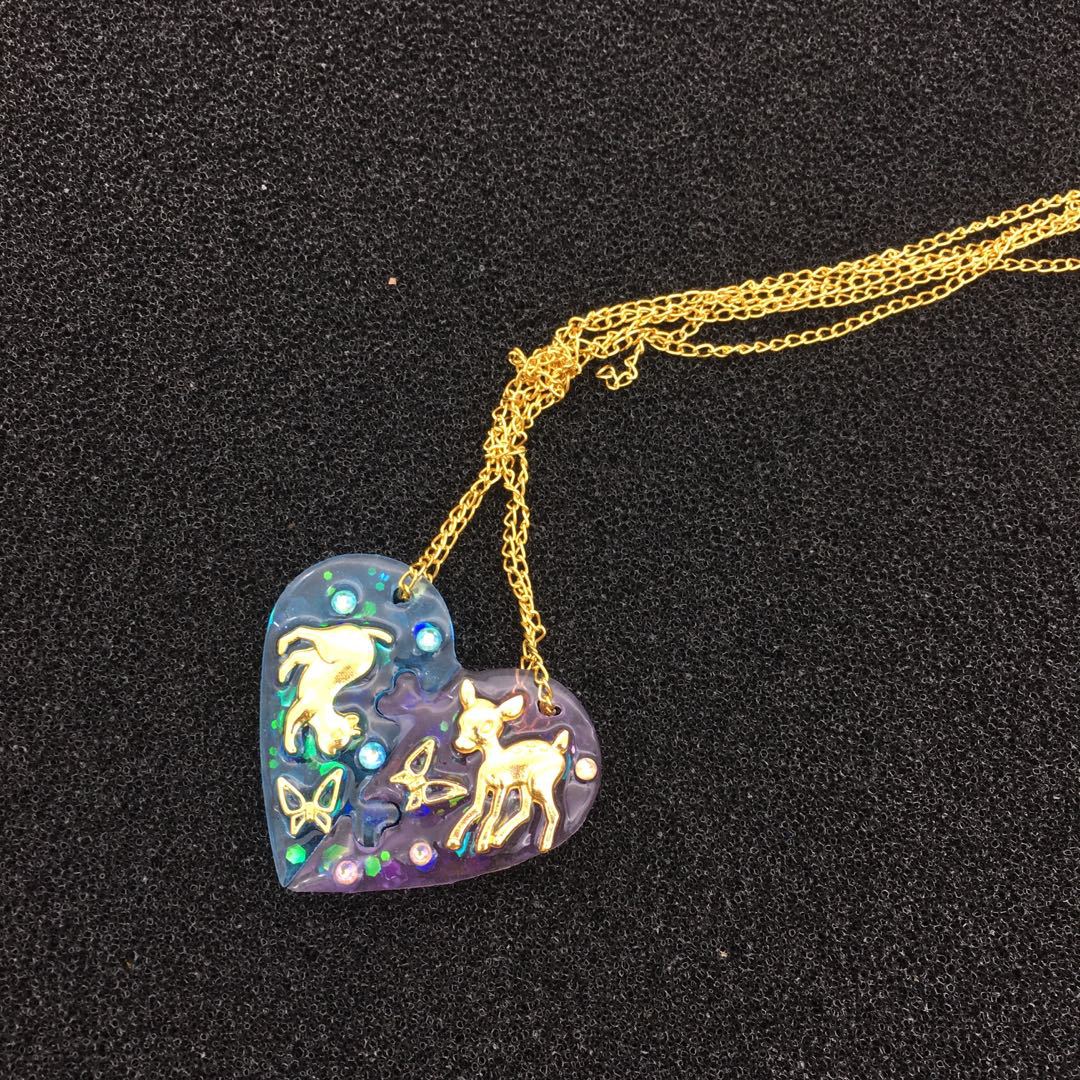 diy silicone crystal resin couple pendants, new heart-shaped pendants, heart-shaped lock ashtrays pic 3