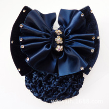 Professional hairpin, hair net, gold-edge bow, hair accessory, postal mobile headwear, nurse, work, hotel hairpin pic 9