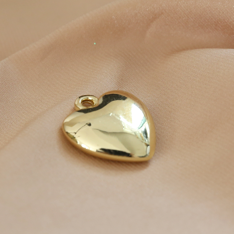 Simple style multi-specification three-dimensional smooth surface heart heart round ball pendant jewelry necklace earrings diy accessory materials pic 29