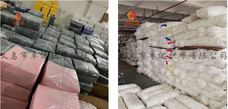 The manufacturer has black and white nylon double-sided brushed elastic bands, soft underwear, wide rubber bands, waist and neck bags, and elastic webbing in stock pic 33