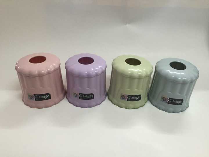 1151 Tissue box, plastic storage box, desktop paper roll, simple and elegant round dual-purpose tissue box pic 5