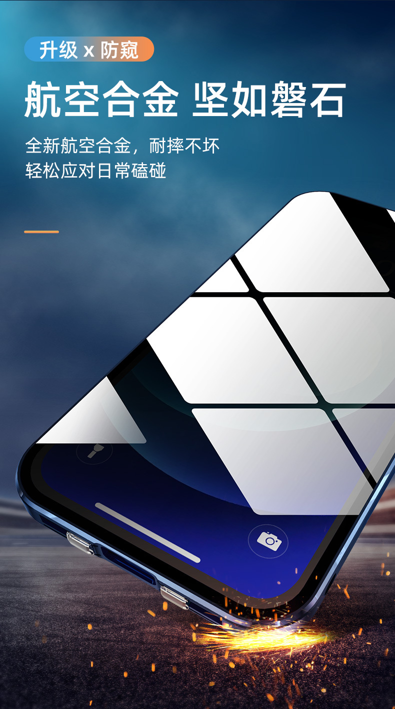 Dual-clip Magneto phone case for iPhone15promax and metal protective case for iPhone 14 pic 5