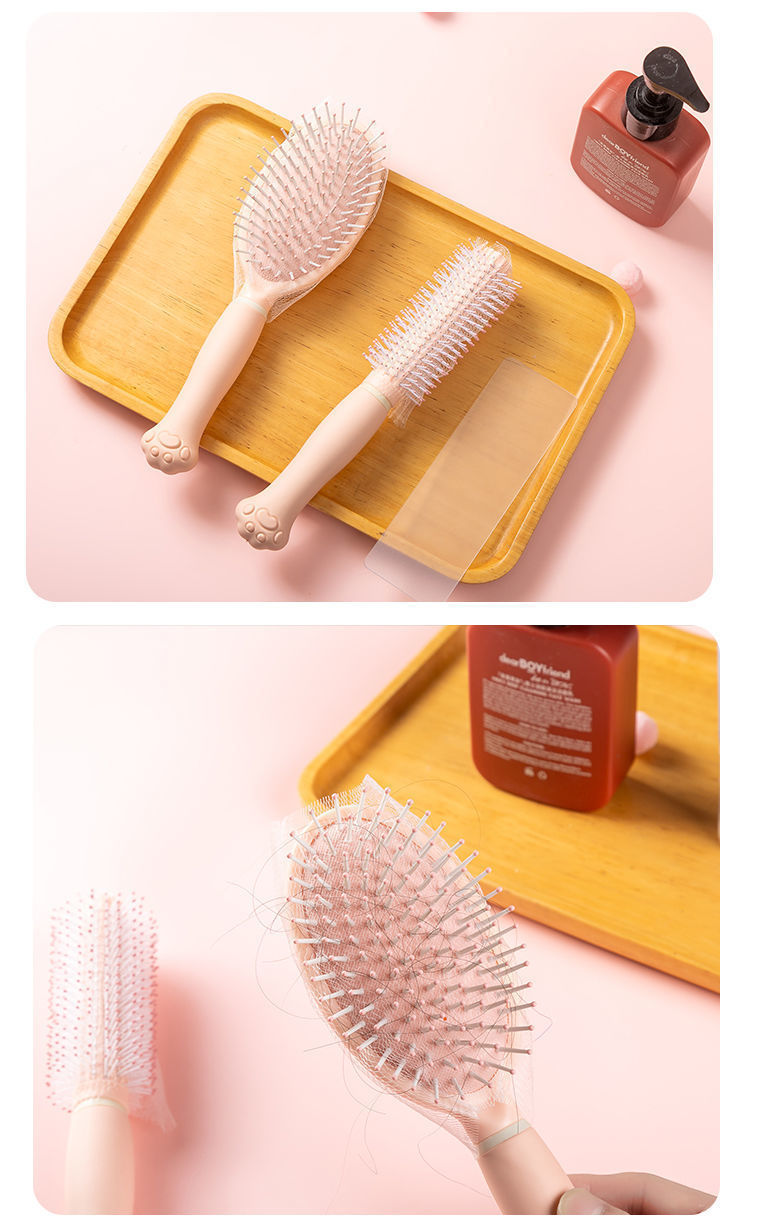 一次性气垫梳清洁网 卷发棒头梳网状清理神器 多功能毛发清洁纸详情15