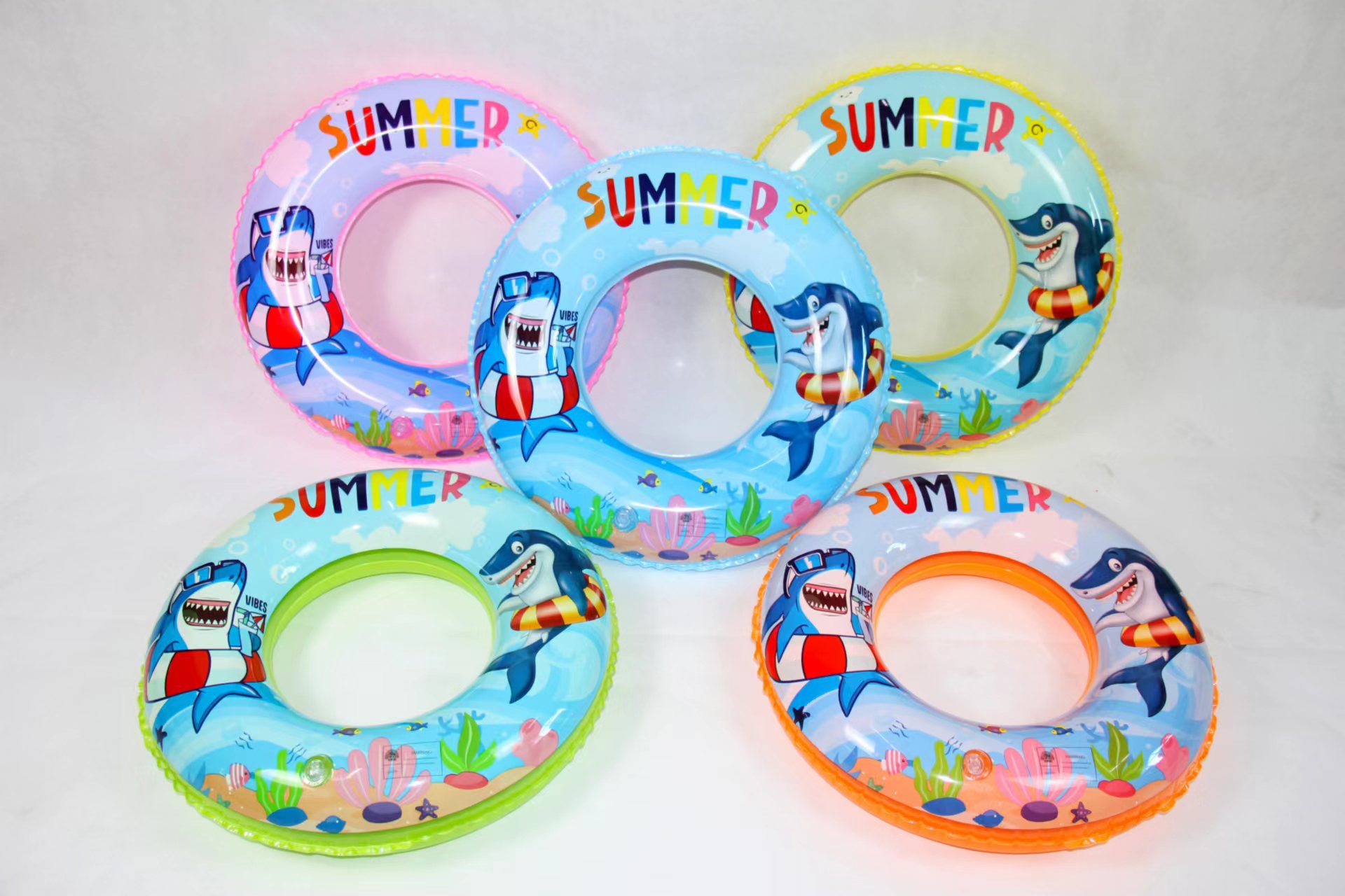 Hongyu Factory direct sales of new Cloud Shark Dinosaur Mermaid swimming rings pic 4