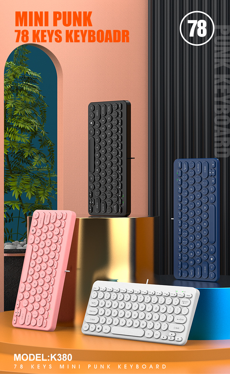 The K380 external keyboard for laptops, with retro round keycaps and silent keys, is a universal neutral keyboard for desktop laptops pic 14