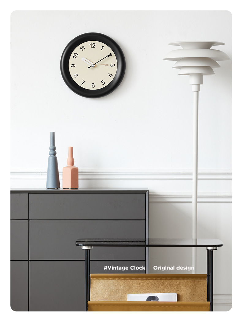 The Mandelda hole-free living room wall clock is a modern, simple and creative clock. The bedroom clock is a fashionable and light luxury decorative clock pic 7
