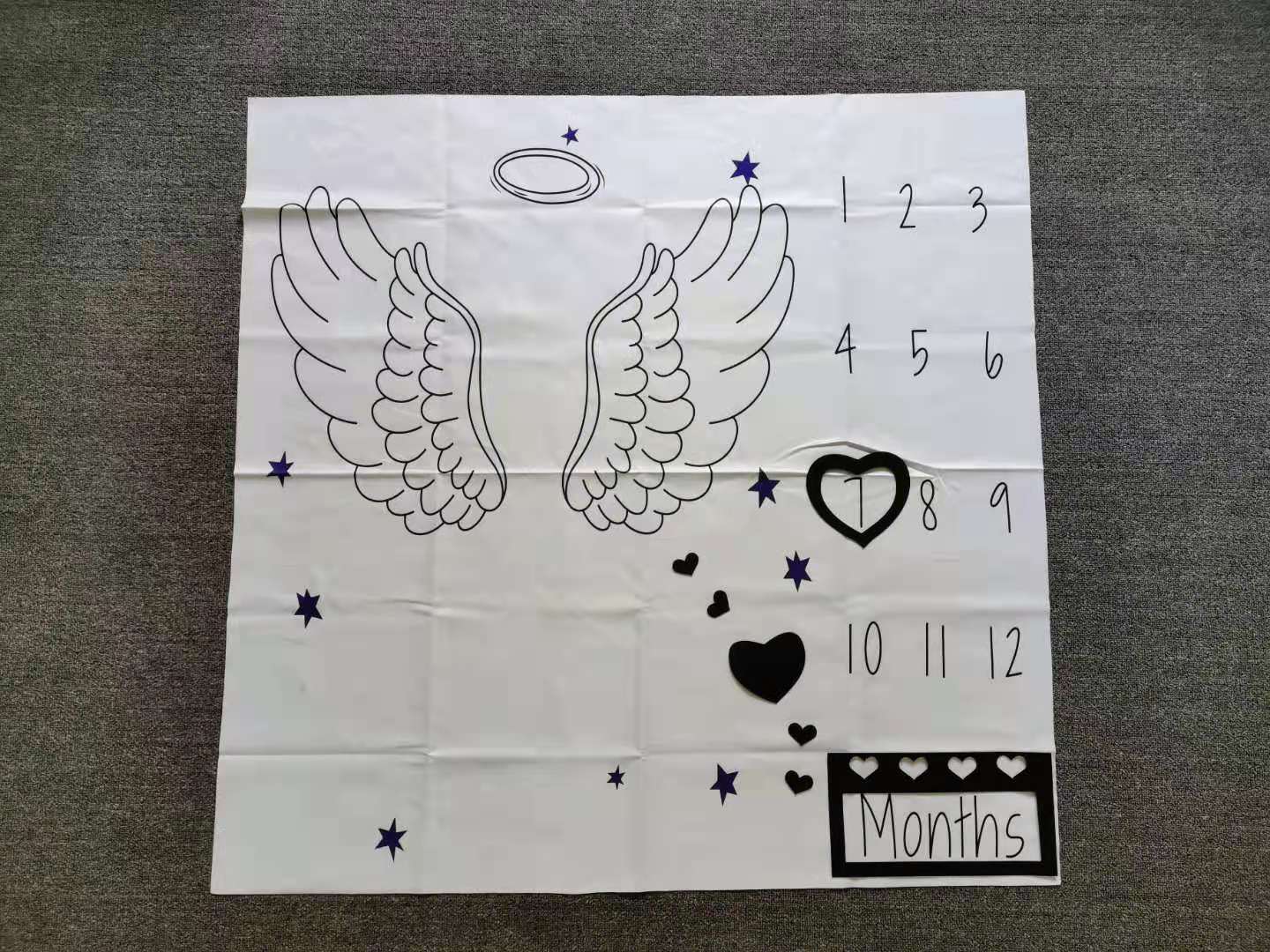 Baby milestone month photography background cloth, baby creative digital photography blanket background cloth, photography props pic 29