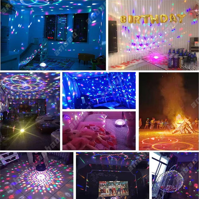 Seven-color magic ball lights, decorative lights, home decoration, automatic color-changing bulbs, home KTV flashlights, indoor stage lights pic 2