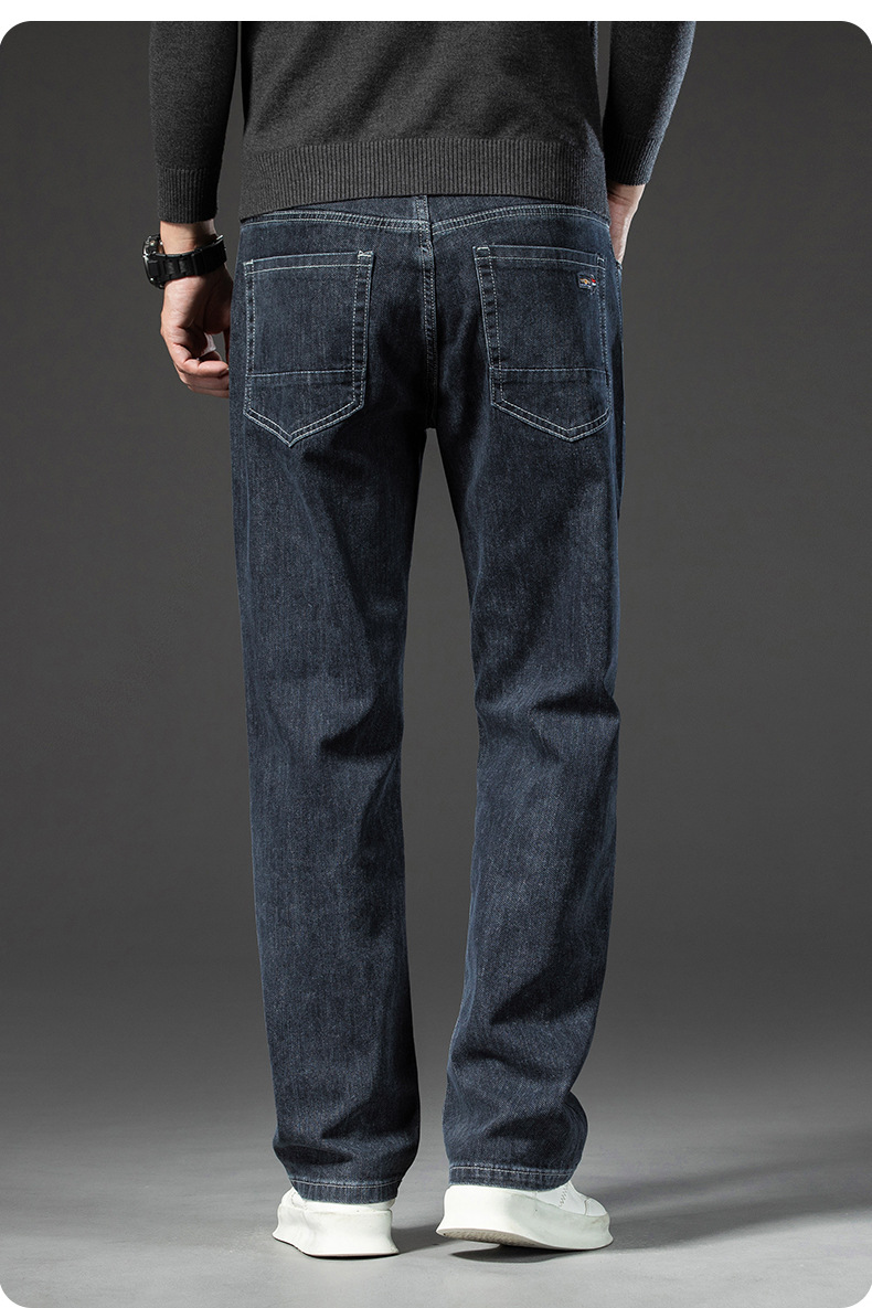 2024春夏季新品弹力高端简奢风百搭宽松直筒工艺水洗牛仔裤男士详情49