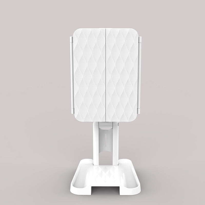 Customized led makeup mirror with 2x and 3x magnification for touch-up and beauty products, foldable dust-proof storage led dressing mirror pic 4