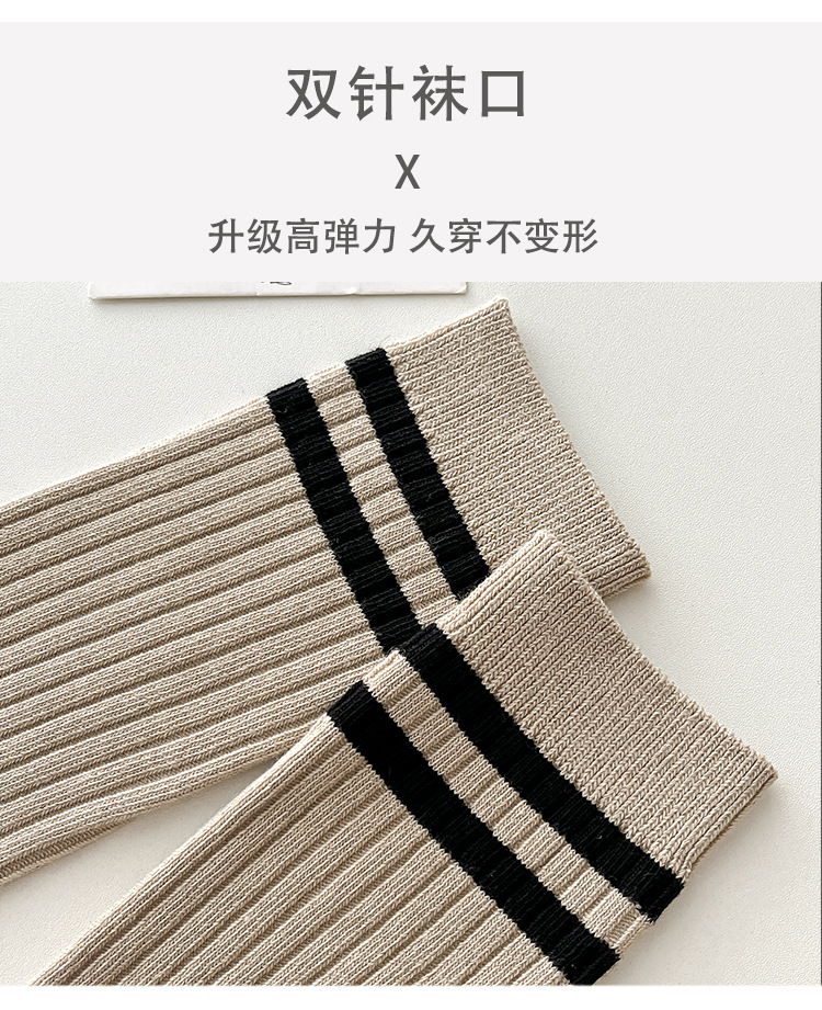 Sock stall, one-piece consignment, mid-calf socks for women, new autumn and winter styles, simple and versatile socks, trendy pile socks for women, long double-needle cotton socks, one-piece consignment pic 5