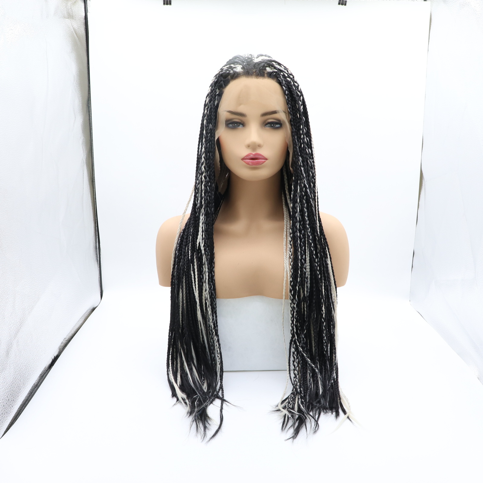 欧美NEWLOOK前蕾丝时尚长发长辫子假发跨境Lace Front Wigs详情22