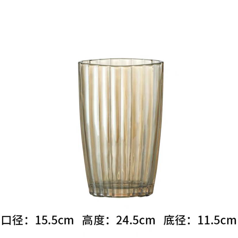 宇行玻璃北欧彩色玻璃花瓶客厅百合花玫瑰水养水培花插餐桌装饰摆件水晶花瓶详情23