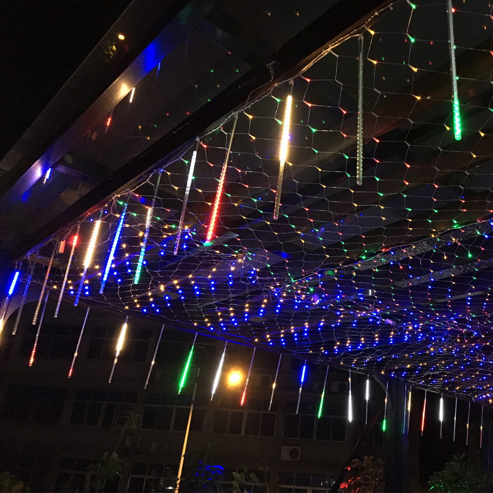 New outdoor light strips, meteor shower lights, Christmas tree hanging lights, landscape lights, garden lights, LED meteor tubes pic 14