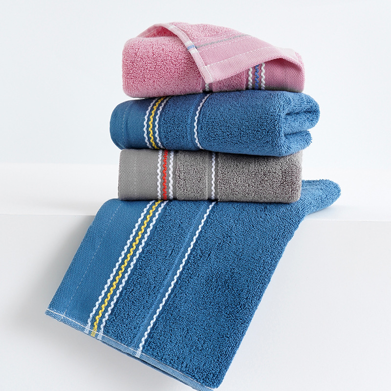 纯棉毛巾厂家成人洗脸男女家用加厚纯棉32股吸水毛巾批发刺绣logo详情1