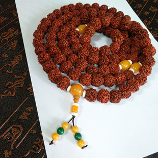 Factory direct sales of resin imitation sea willow 108-piece three-loop bracelet suitable for both men and women, natural style sea Willow 108 Buddhist prayer beads bracelet pic 9
