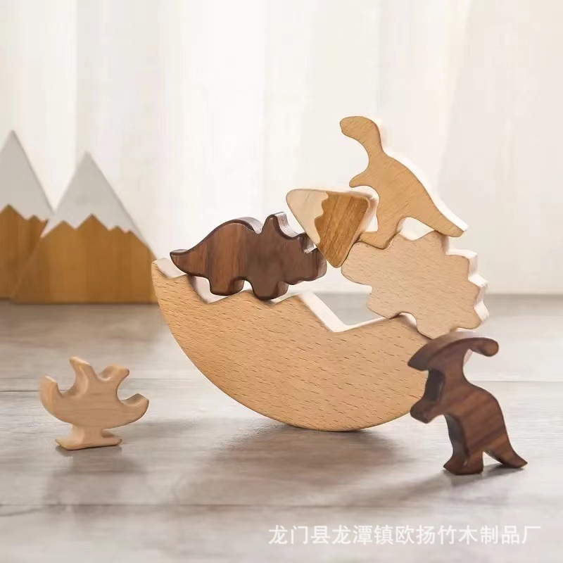 儿童实木玩具 木制几何形状配对套柱积木早教玩具幼儿园启蒙教具详情7